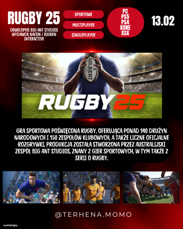 Premiera gry Rugby 25