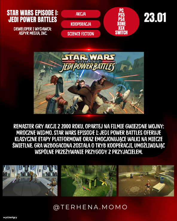 Premiera gry Star Wars Episode I: Jedi Power Battles