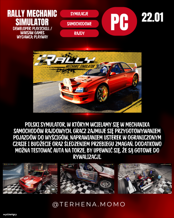 Premiera gry Rally Mechanic Simulator