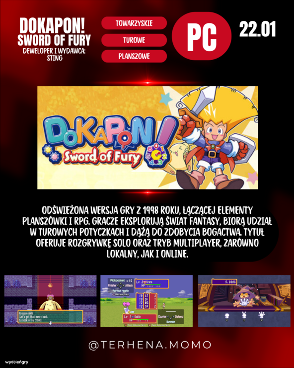 Premiera gry Dokapon! Sword of Fury