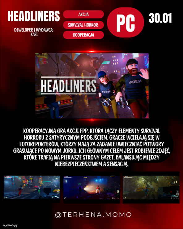 Premiera gry Headliners