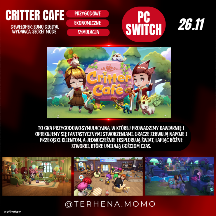 Premiera gry Critter Cafe