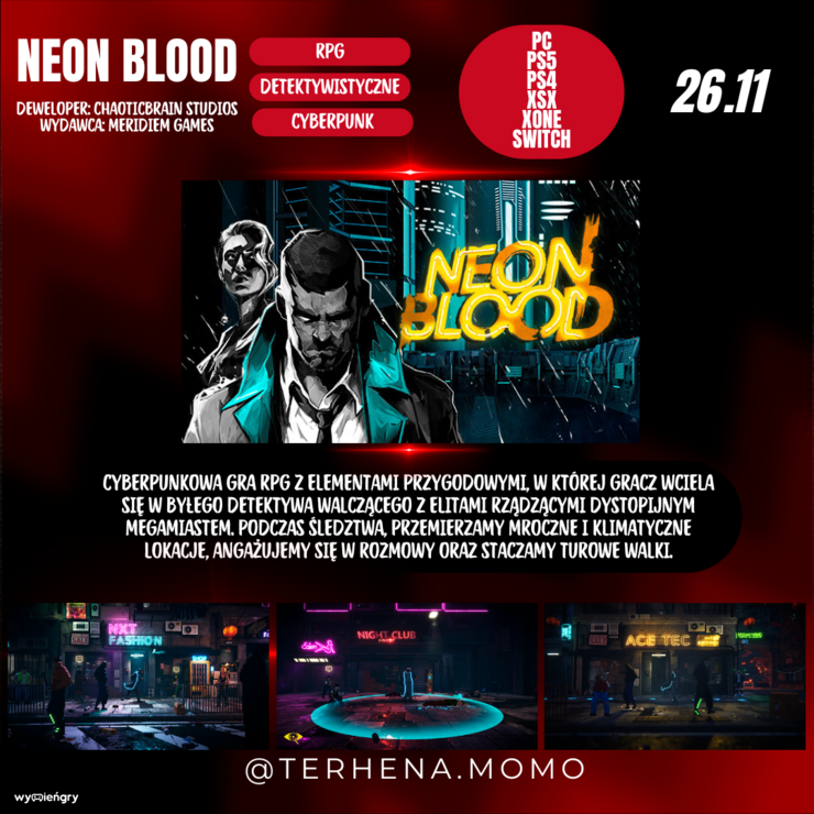 Premiera gry Neon Blood